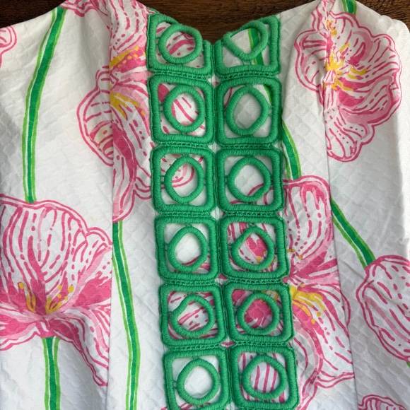 Lilly Pulitzer Angela Dress Resort White Clover Cup Strapless Size 0 Preowned - Picture 4 of 7